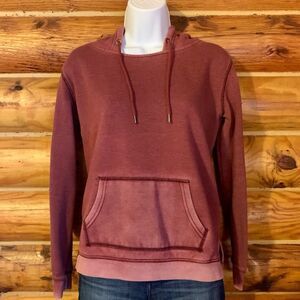 American Eagle Maroon Vintage Wash Fitted Hoodie Sweatshirt Small